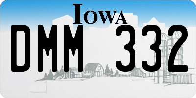 IA license plate DMM332