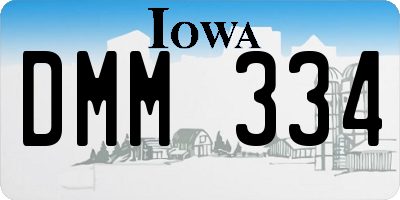 IA license plate DMM334