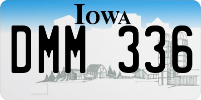 IA license plate DMM336