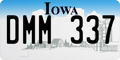 IA license plate DMM337