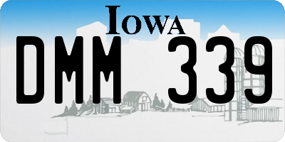 IA license plate DMM339