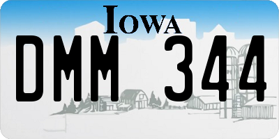 IA license plate DMM344