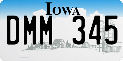 IA license plate DMM345