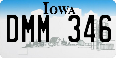 IA license plate DMM346