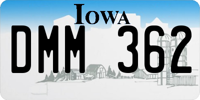 IA license plate DMM362