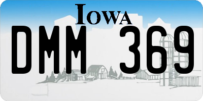 IA license plate DMM369