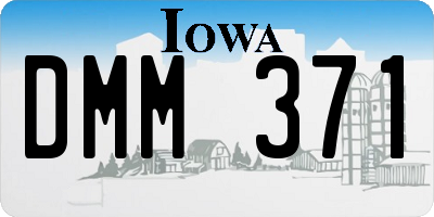 IA license plate DMM371