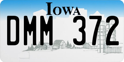 IA license plate DMM372
