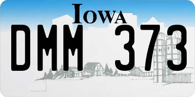 IA license plate DMM373