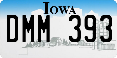 IA license plate DMM393