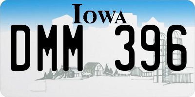 IA license plate DMM396