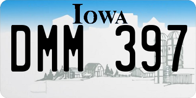 IA license plate DMM397