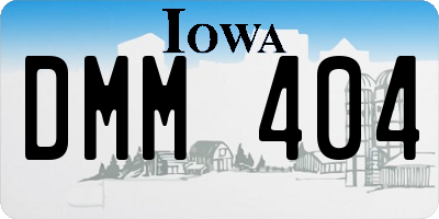 IA license plate DMM404
