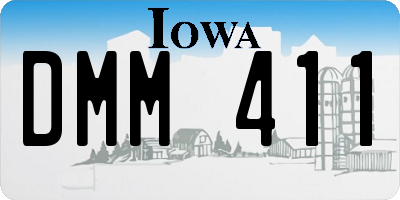 IA license plate DMM411