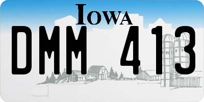 IA license plate DMM413