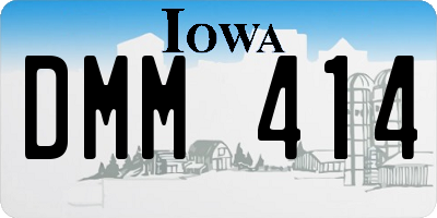 IA license plate DMM414