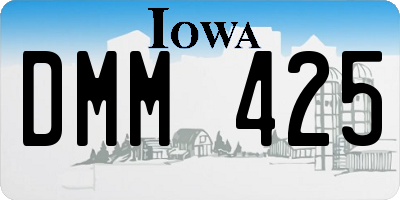 IA license plate DMM425