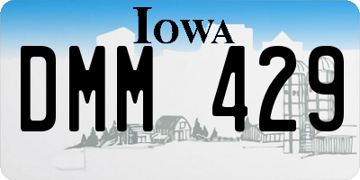 IA license plate DMM429