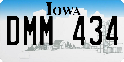 IA license plate DMM434