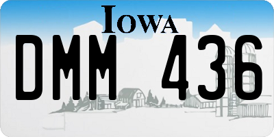 IA license plate DMM436