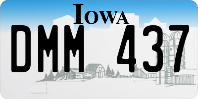 IA license plate DMM437