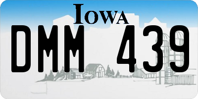 IA license plate DMM439