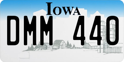 IA license plate DMM440