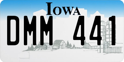 IA license plate DMM441