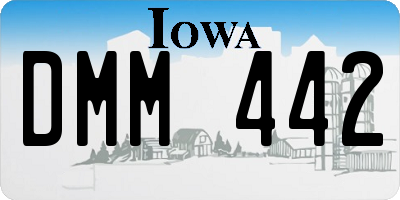 IA license plate DMM442
