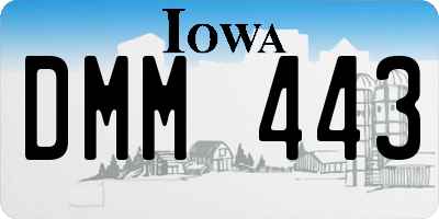 IA license plate DMM443
