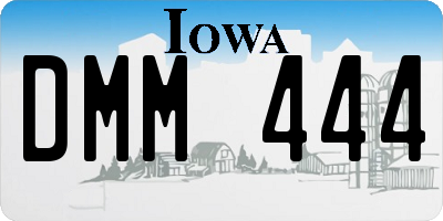 IA license plate DMM444