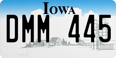IA license plate DMM445