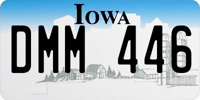 IA license plate DMM446