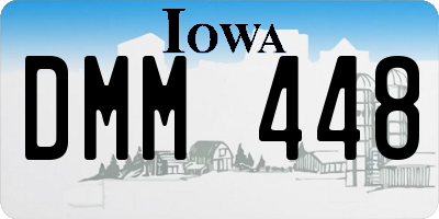 IA license plate DMM448