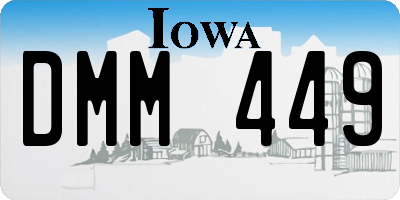 IA license plate DMM449