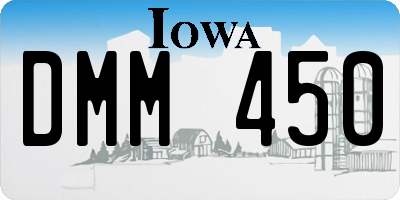 IA license plate DMM450