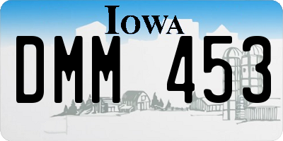 IA license plate DMM453