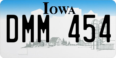 IA license plate DMM454