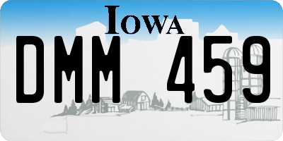 IA license plate DMM459