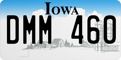 IA license plate DMM460