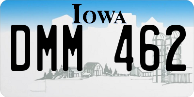 IA license plate DMM462