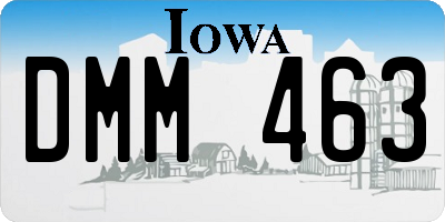 IA license plate DMM463