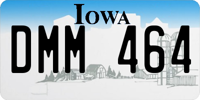 IA license plate DMM464