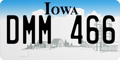 IA license plate DMM466