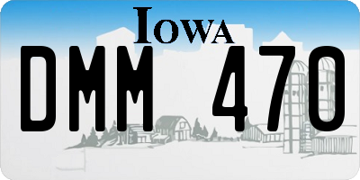 IA license plate DMM470