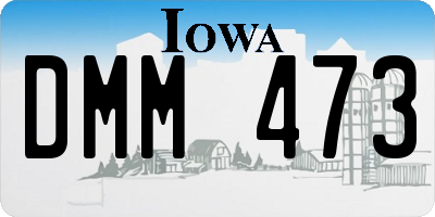 IA license plate DMM473