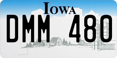 IA license plate DMM480