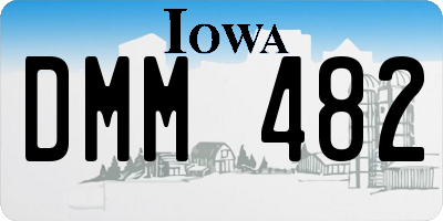 IA license plate DMM482