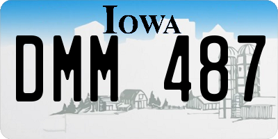 IA license plate DMM487