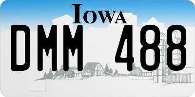 IA license plate DMM488
